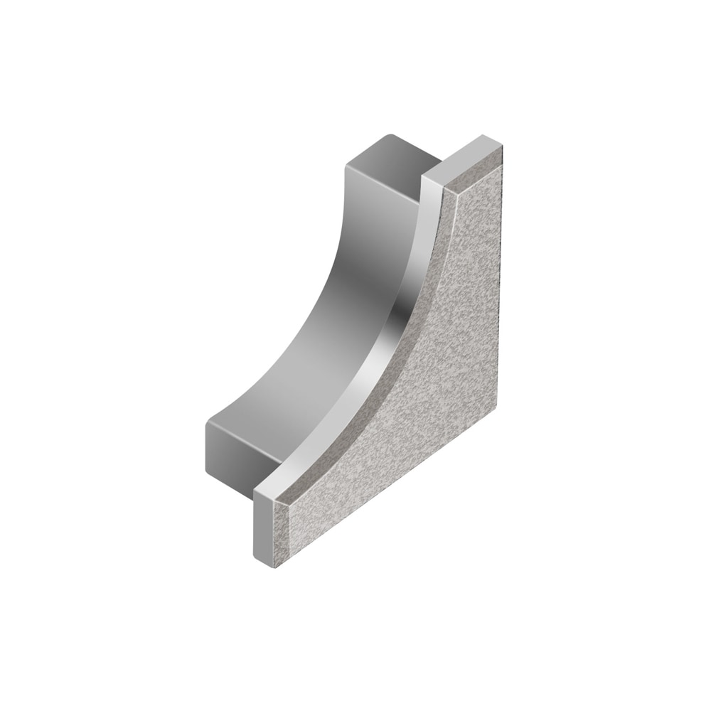 Schluter Systems E/AHK1S/TSBG Dilex-AHK 0.5-in W x 1.0-in L Greige textured color-coated aluminum Aluminum End caps Tile Edge Trim