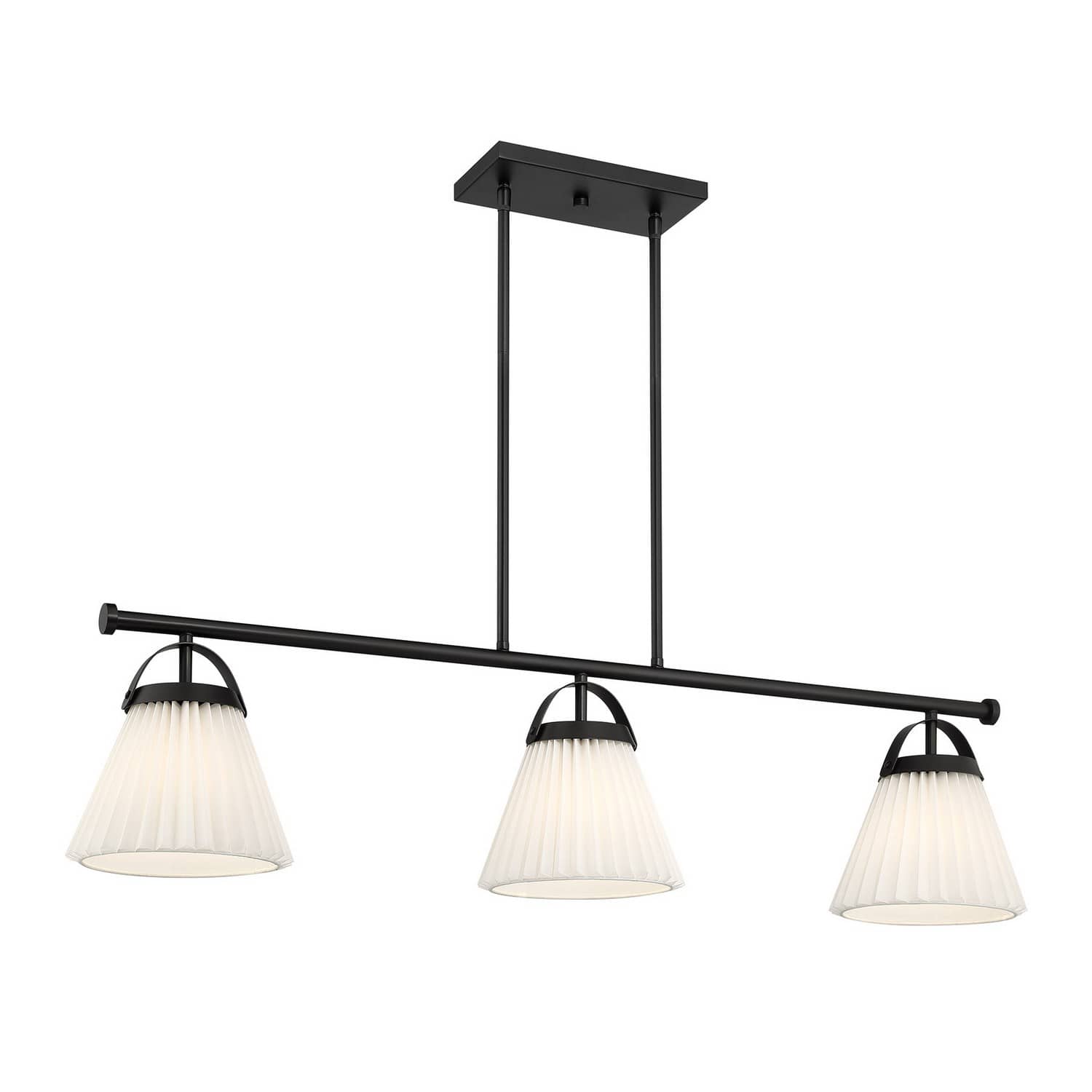 Trade Winds Lighting TW18732MBK Linear Chandelier in Matte Black