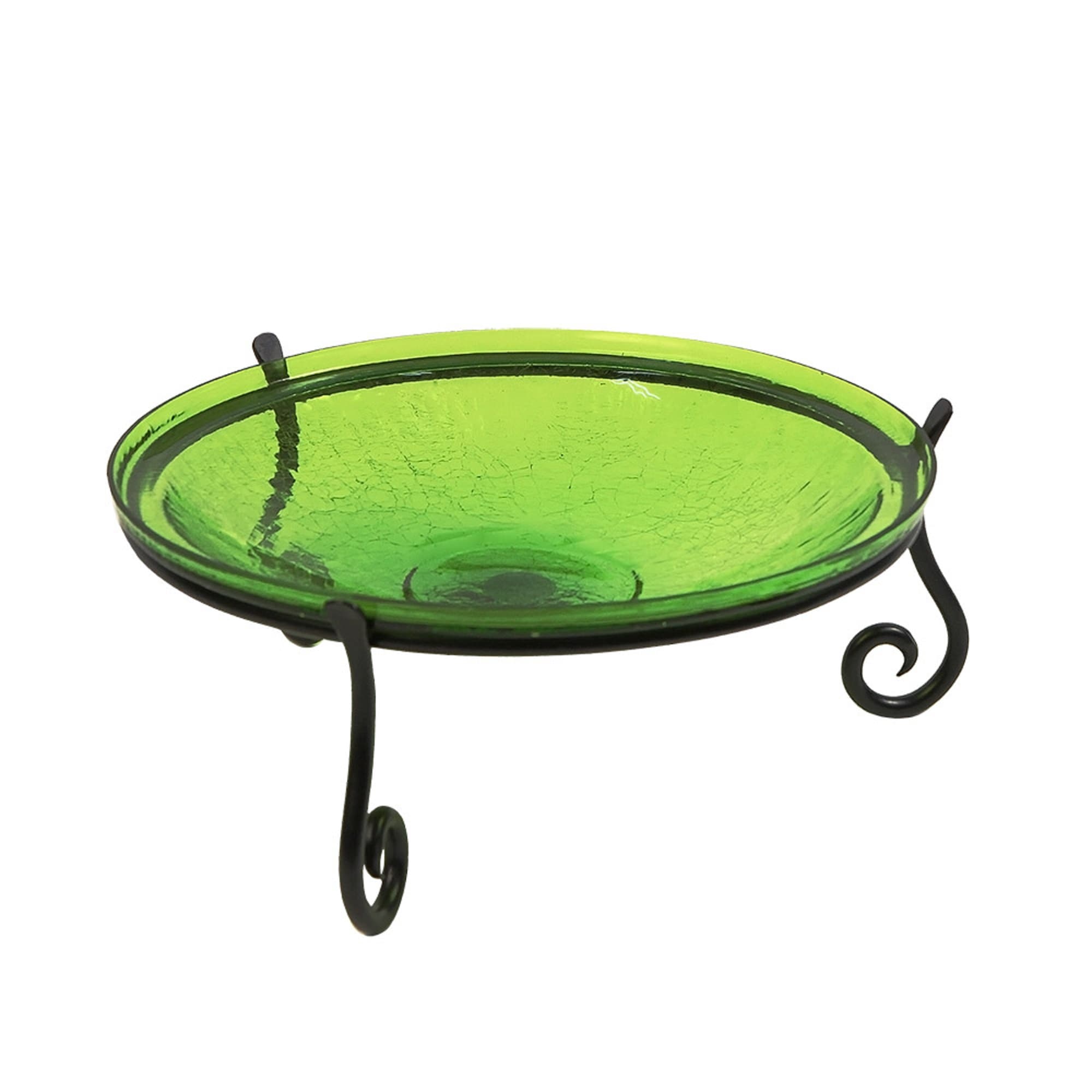 Black Wrought Iron Short Plant Stand with Curled Feet