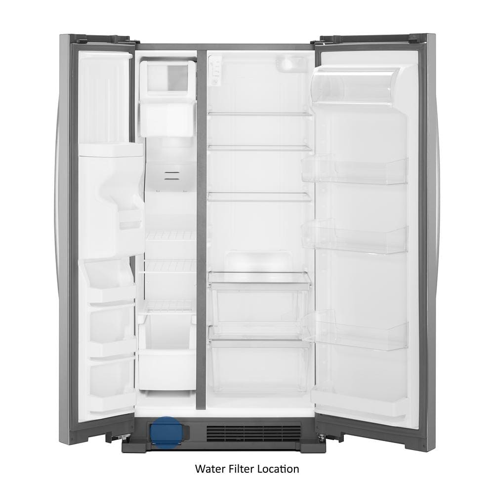 Whirlpool 21.4-cu ft Side-by-Side Refrigerator with Ice Maker, Water ...
