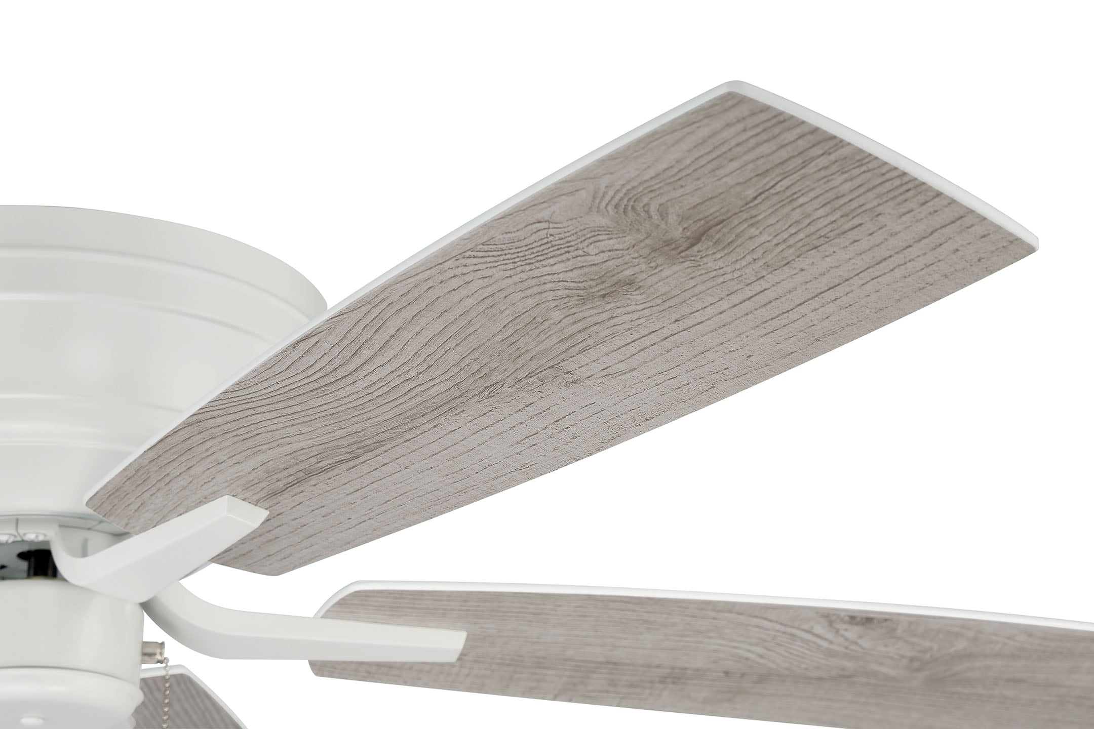 White 52" Low Profile Ceiling Fan with Reversible Blades
