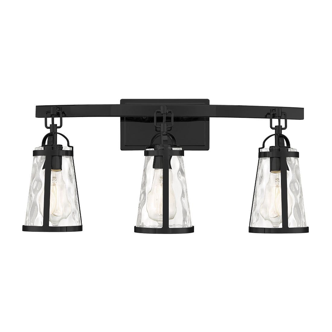  LW-SH639847 24-in 3-Light Black Transitional Vanity Light Bar