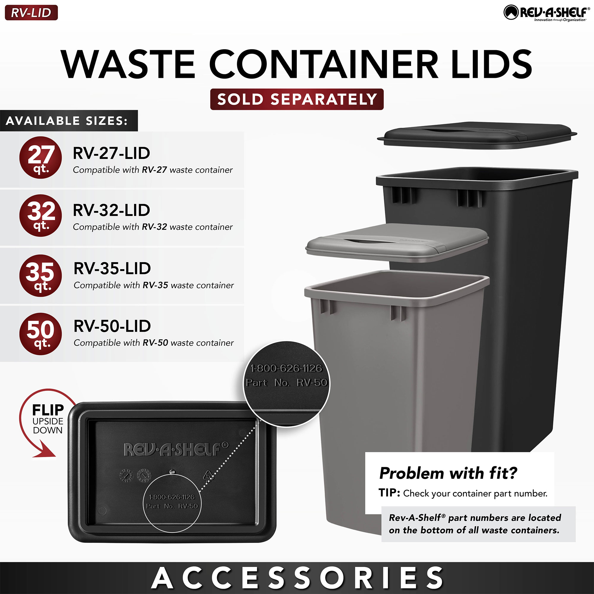 Rev-A-Shelf 152835 Pullout-Trash-Cans - View #12