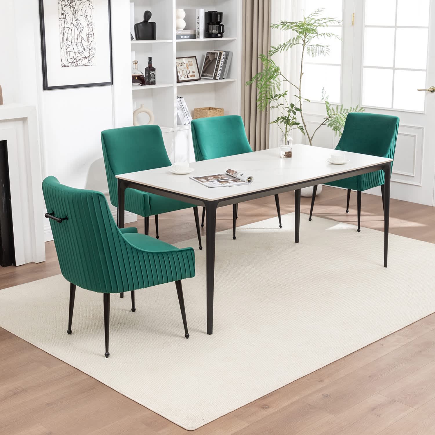 SEYNAR XY784-DARK GREEN-S4 Dining-Chairs - View #2