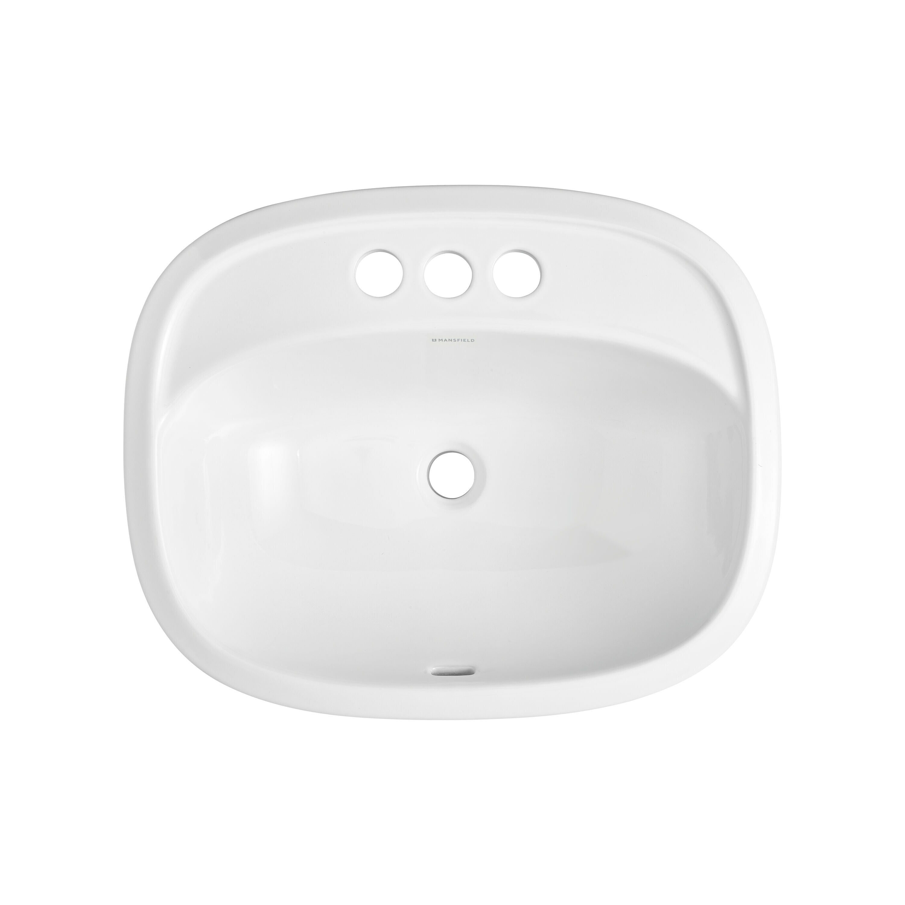 Mansfield Ava White Drop In Oval Modern Bathroom Sink 15.75 in x