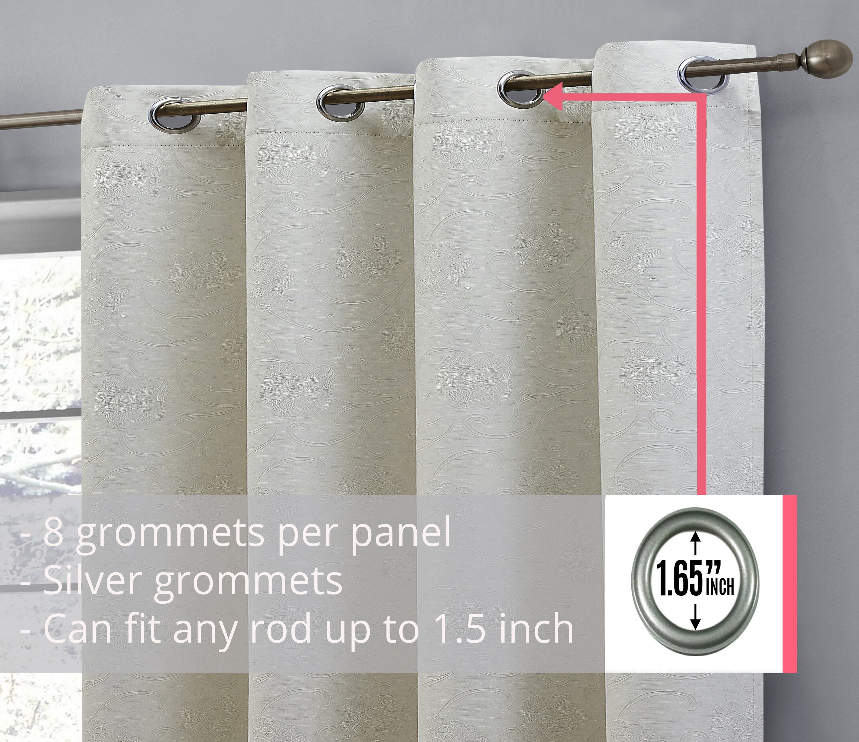 HLC.me TYLR-5263BEIG curtains - View #6