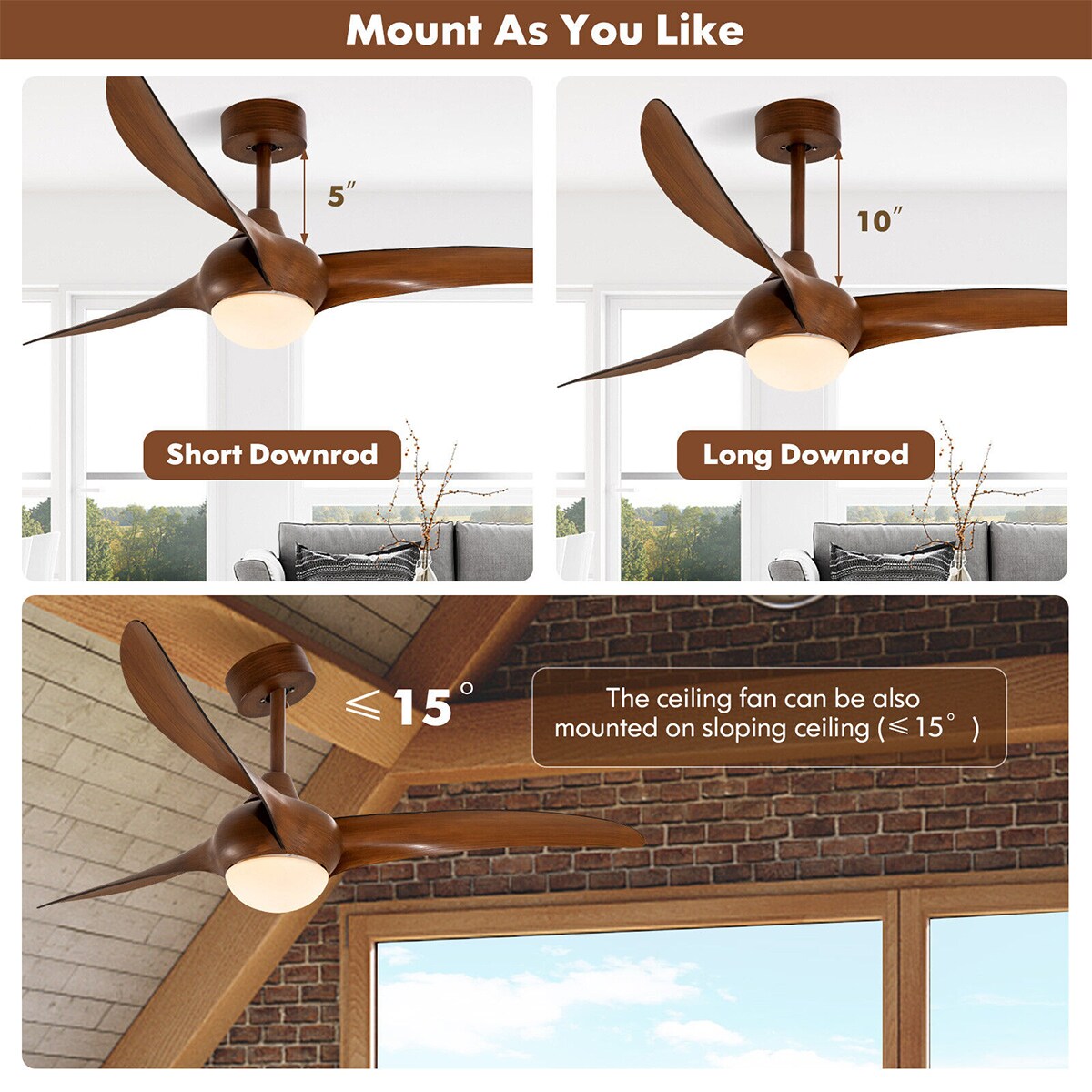 WELLFOR DFJ10132US-NA Ceiling-Fans - View #4