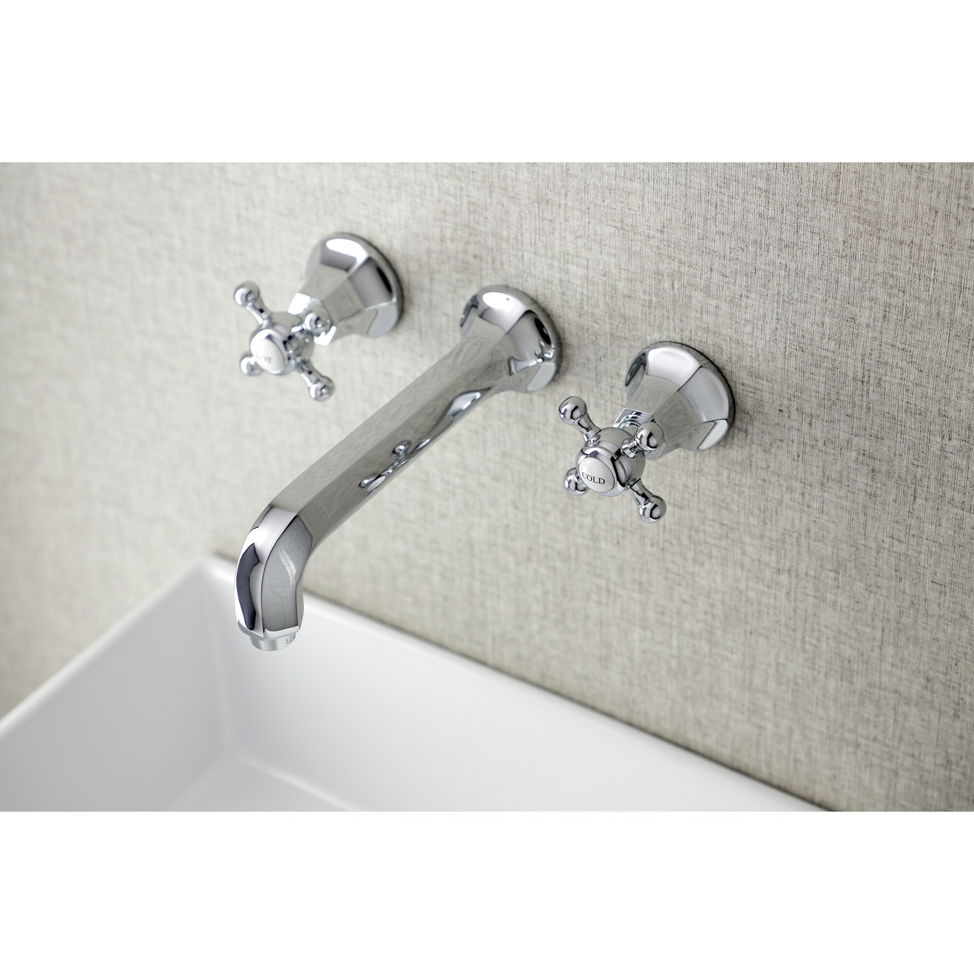 Elements of Design ES4121BX Metropolitan Chrome Wall-mount 2-handle Mid-arc Residential Handle Bathroom Sink Faucet