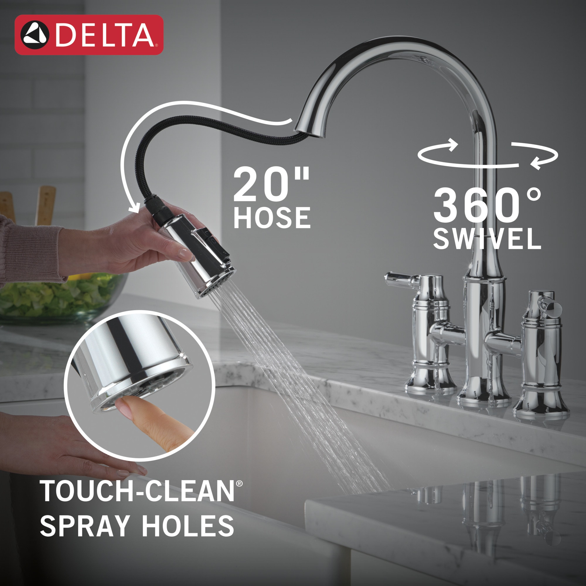 Delta 2384L-PR-DST Kitchen-Faucets - View #8