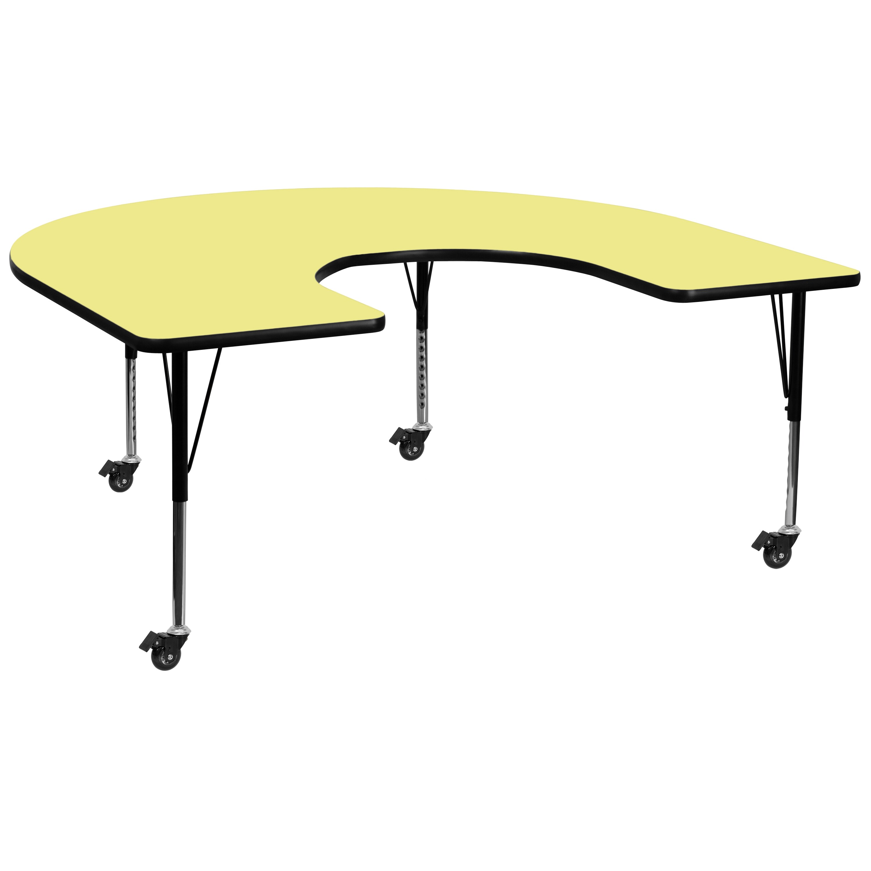 Flash Furniture 847254081887 Wren Yellow Half-round Kid's Play Table