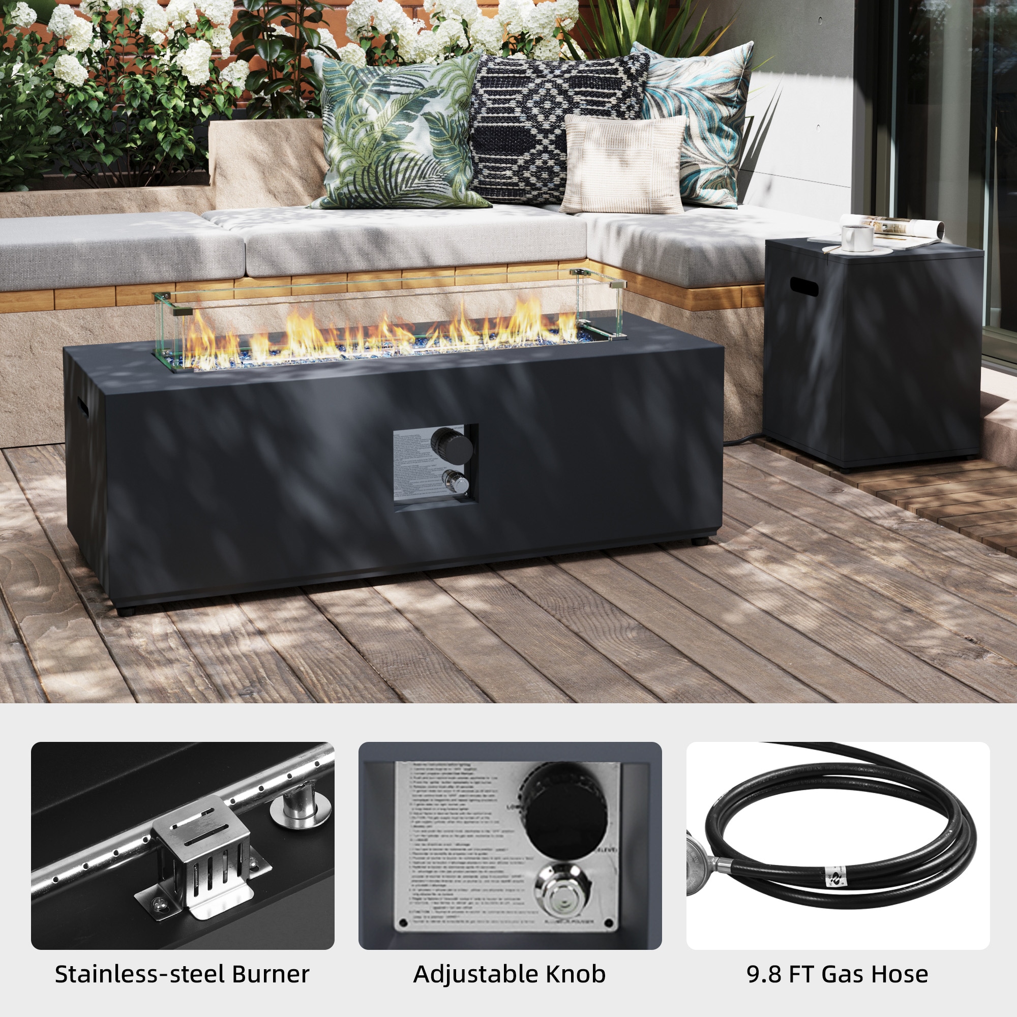 UPHA PL-42TPCFX-WH-K Outdoor-Gas-Firepits - View #7