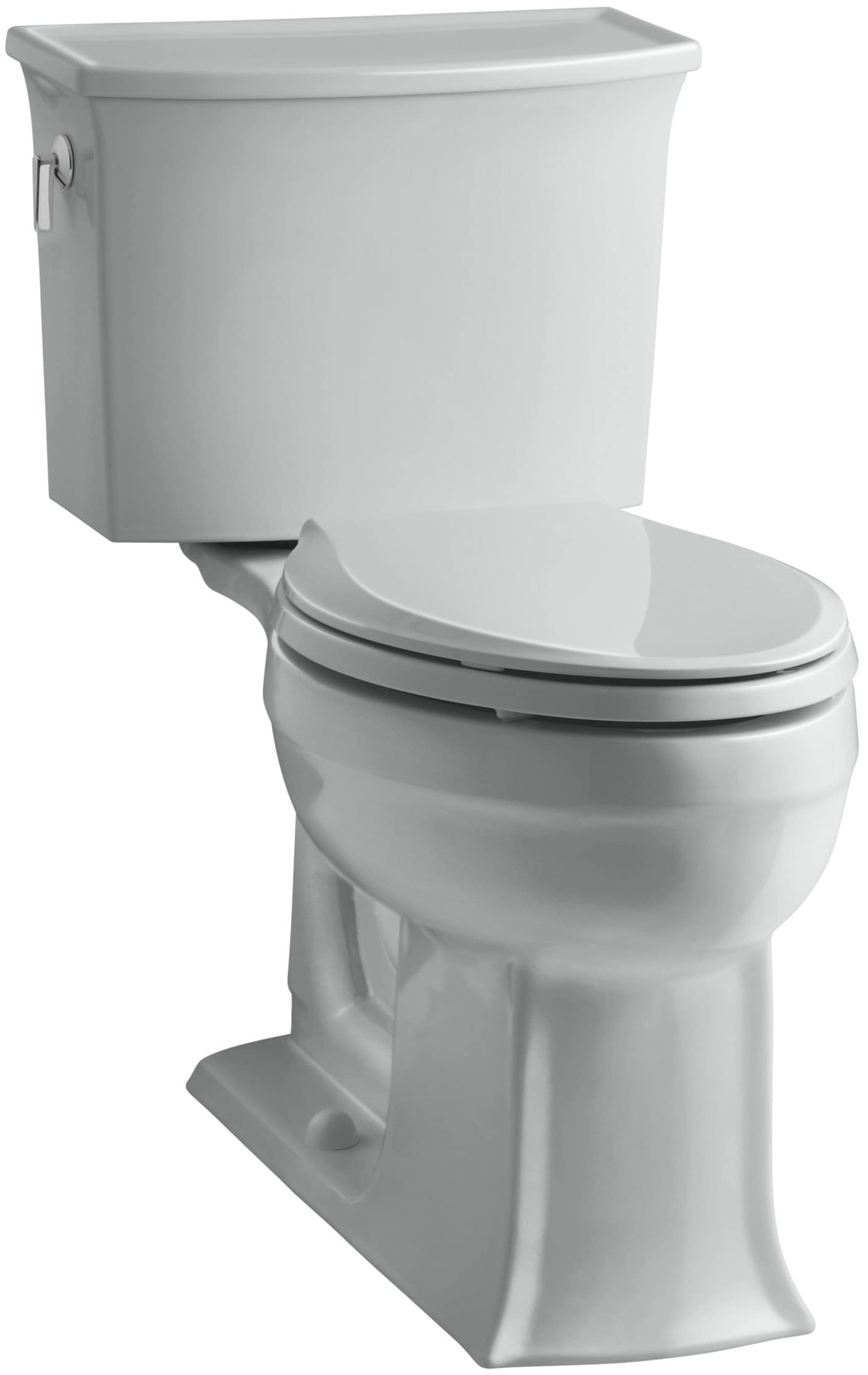 KOHLER Archer 12 in. Rough In 2-Piece 1.28 GPF Single Flush Elongated Toilet in Ice Grey Seat Not Included