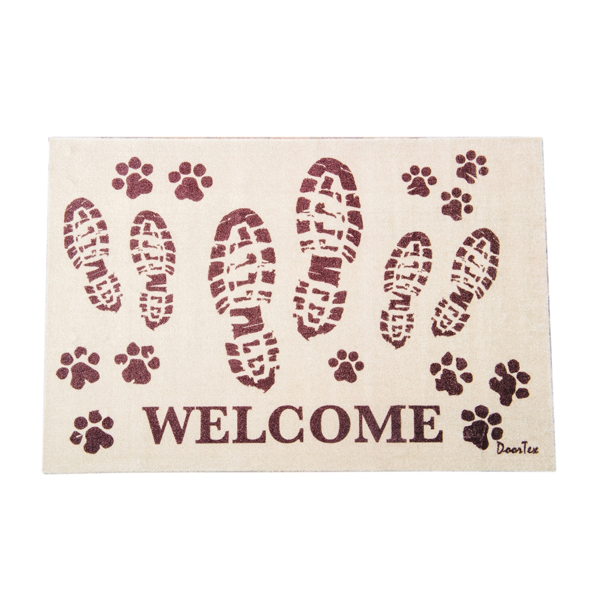 Floortex FR4WB2439BG 3-ft x 2-ft Welcome Boots Design Nylon Rectangular Indoor Welcome Door mat