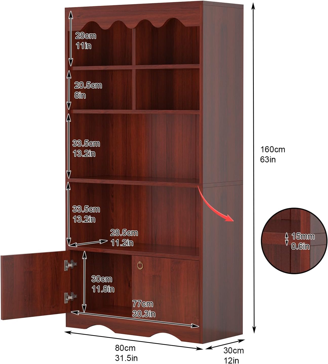 Qeetex LHF-SJ-PHO-10MTYCVG bookcases - View #2