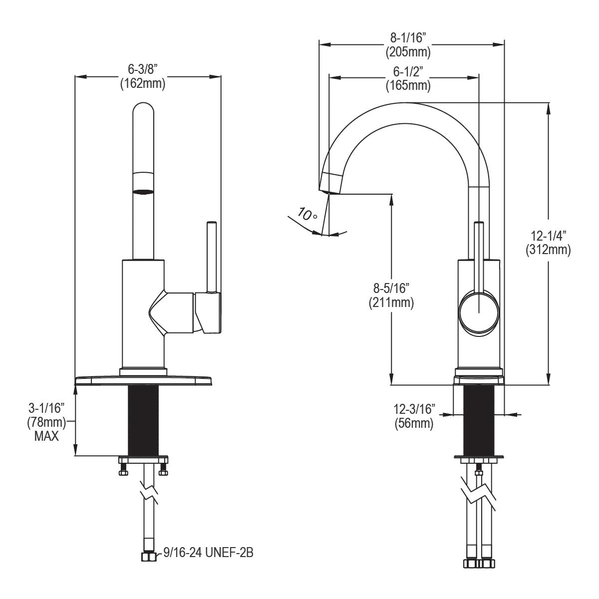 Elkay Avado Lustrous Steel Single Handle Kitchen Faucet LKAV3021LS at ...