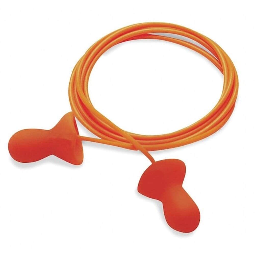 Howard Leight Quiet Reusable Corded Ear Plugs Bell Shaped NRR 26 dB M Orange 100PK #QD30