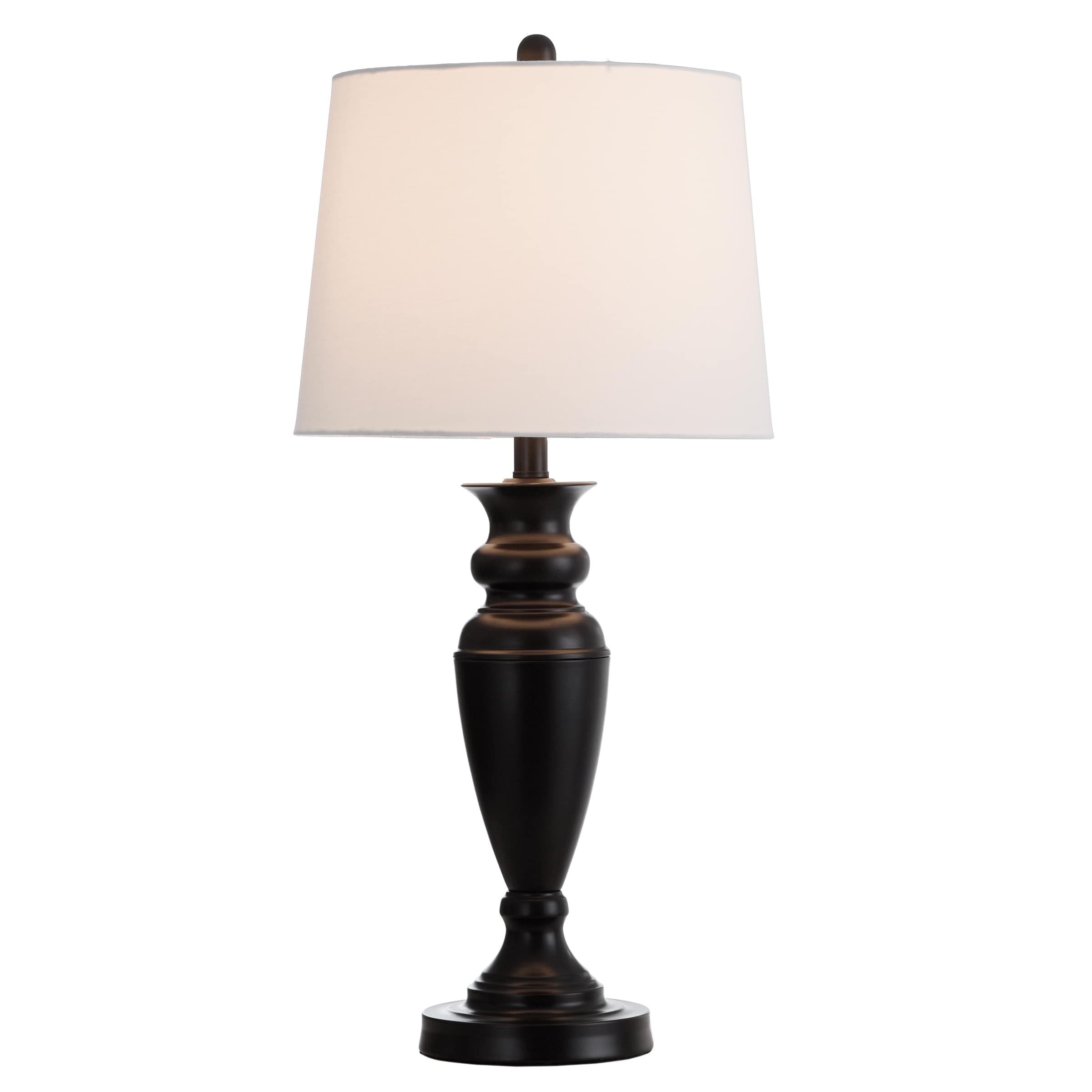 Desk Table Lamp with Black Fabric Shade Gold Base for Home and