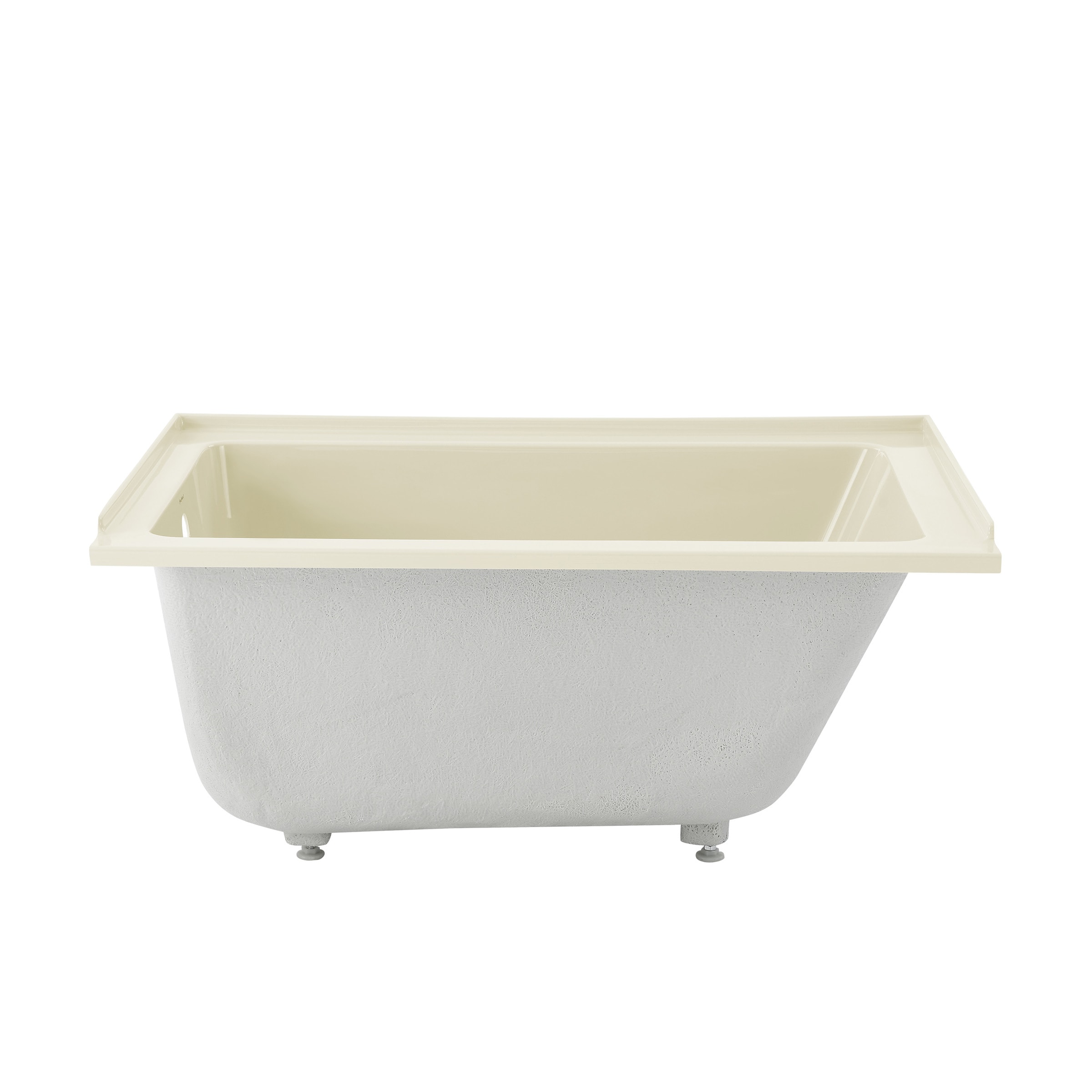 Swiss Madison SM-25-ABLAU28BQ Lausanne 48-in x 29.5-in Glossy Bisque Acrylic Rectangular Alcove Soaking bathtub ( Left Drain )