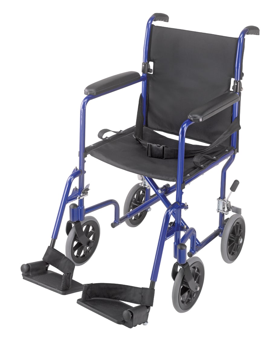 DMI 501-1052-2100 Blue Fold-Up/Easy Storage Transport Chair