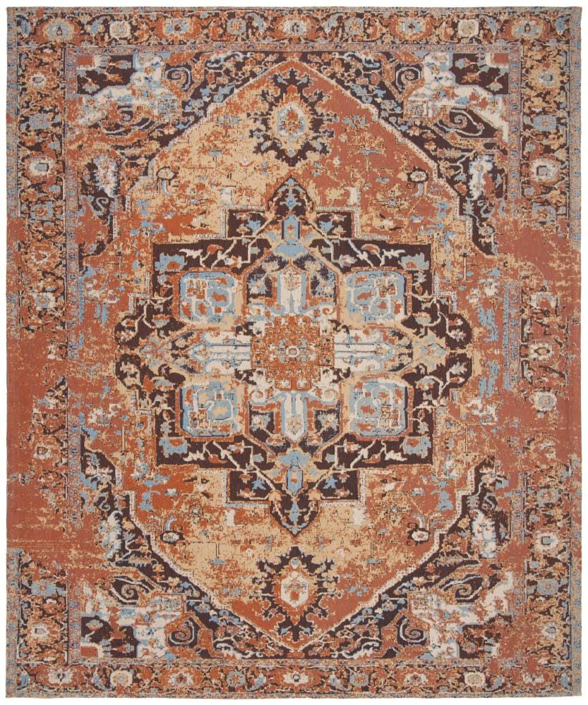 Safavieh CLV111P-9 Classic Vintage Stion 9 x 12 (ft) Loomed Polyester Orange/Navy Rectangular Indoor Distressed/Overdyed Vintage Area rug