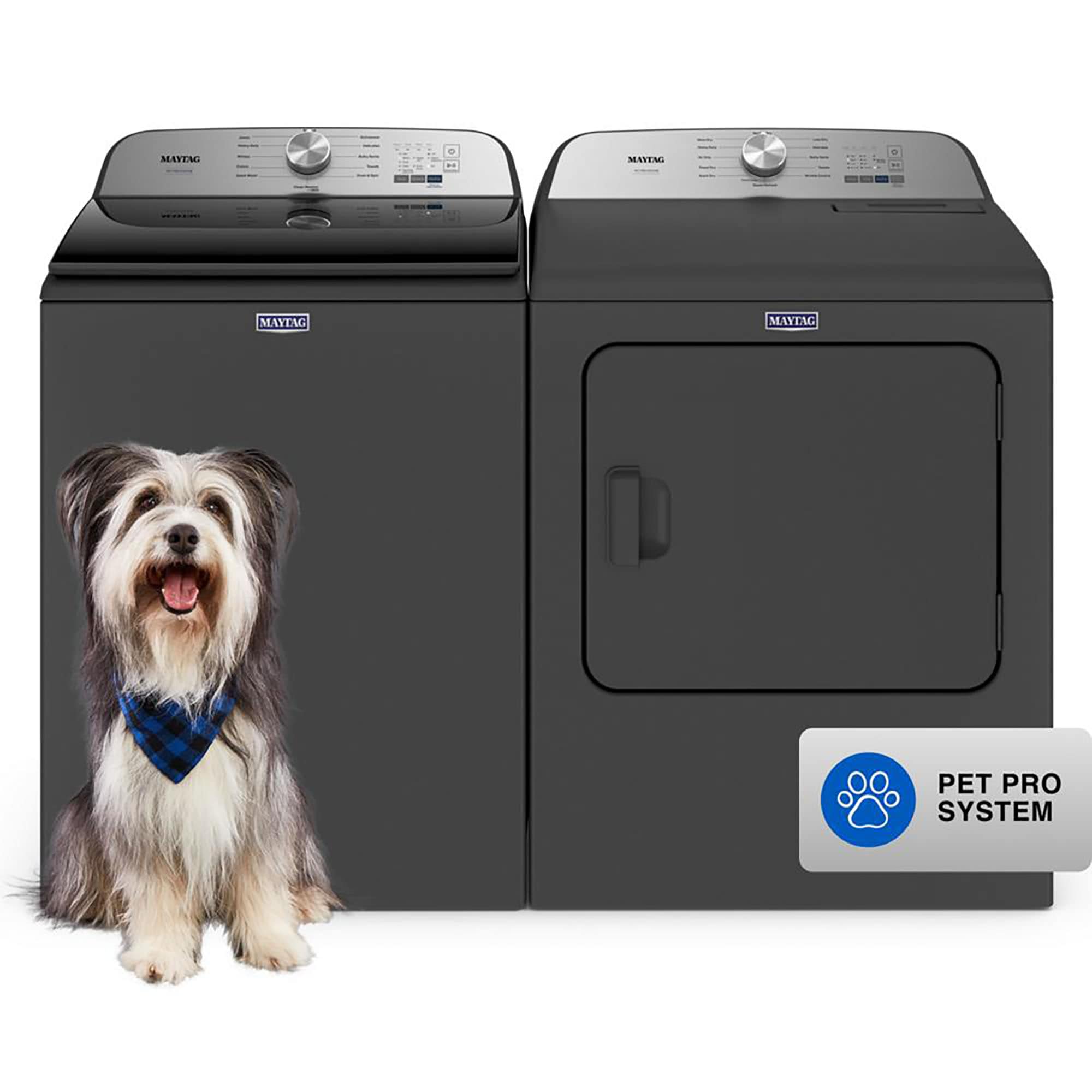 Shop Maytag Pet Pro Filter Top-Load with Deep Fill Option Washer & Electric  Dryer (Volcano Black) at