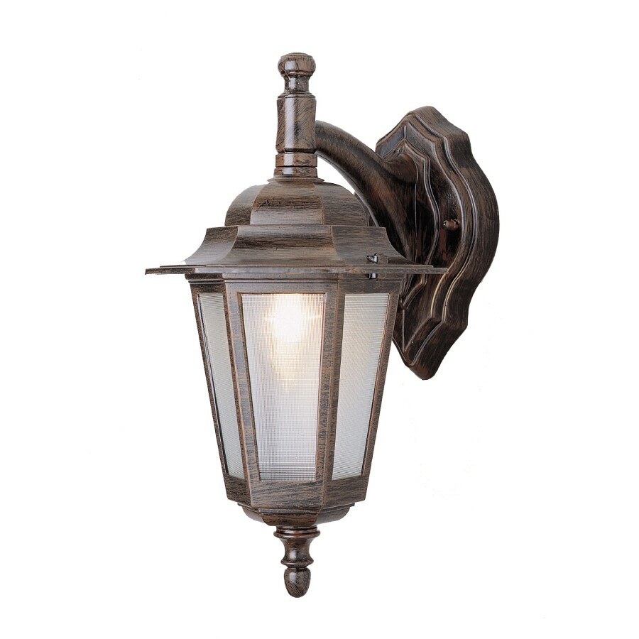 Portfolio 1-light 14.5-in Rust Outdoor Wall Light At Lowes.com