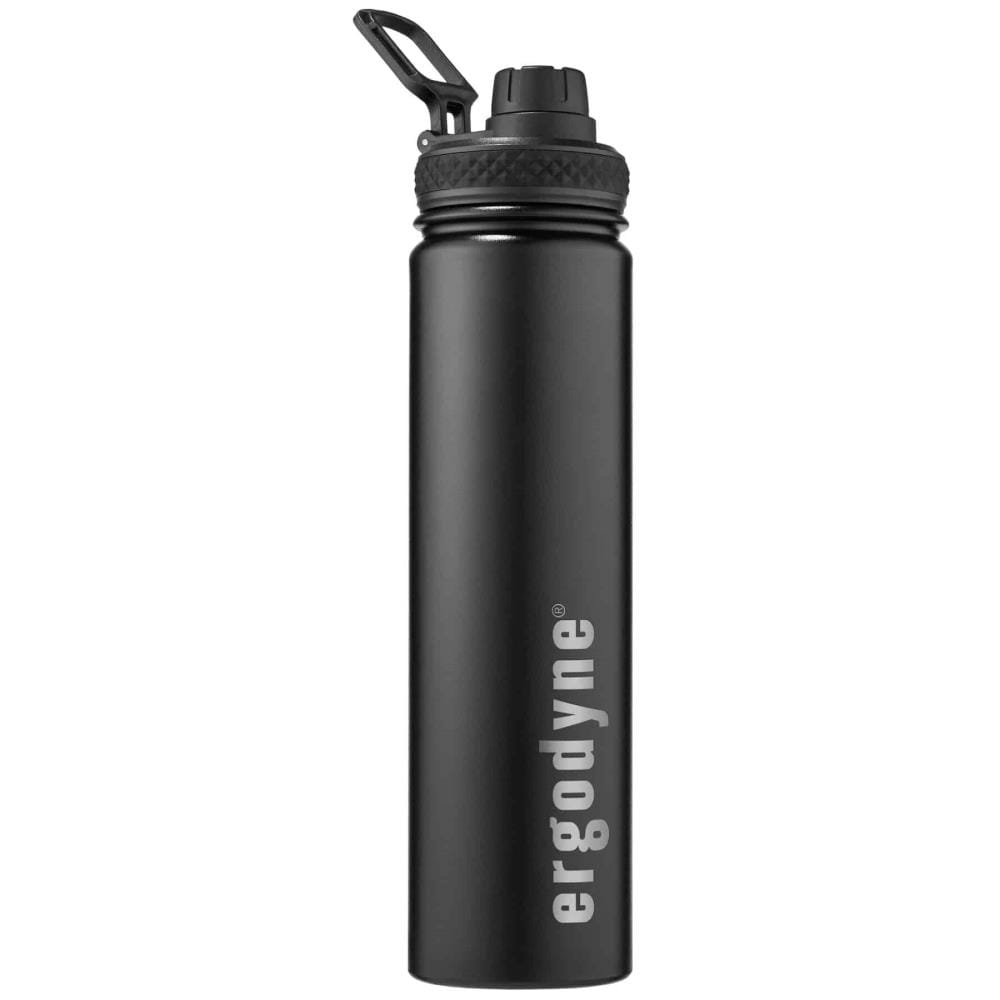 Thermos 24 oz Stainless Steel Hydration Bottle Matte Steel with Espresso  Black 