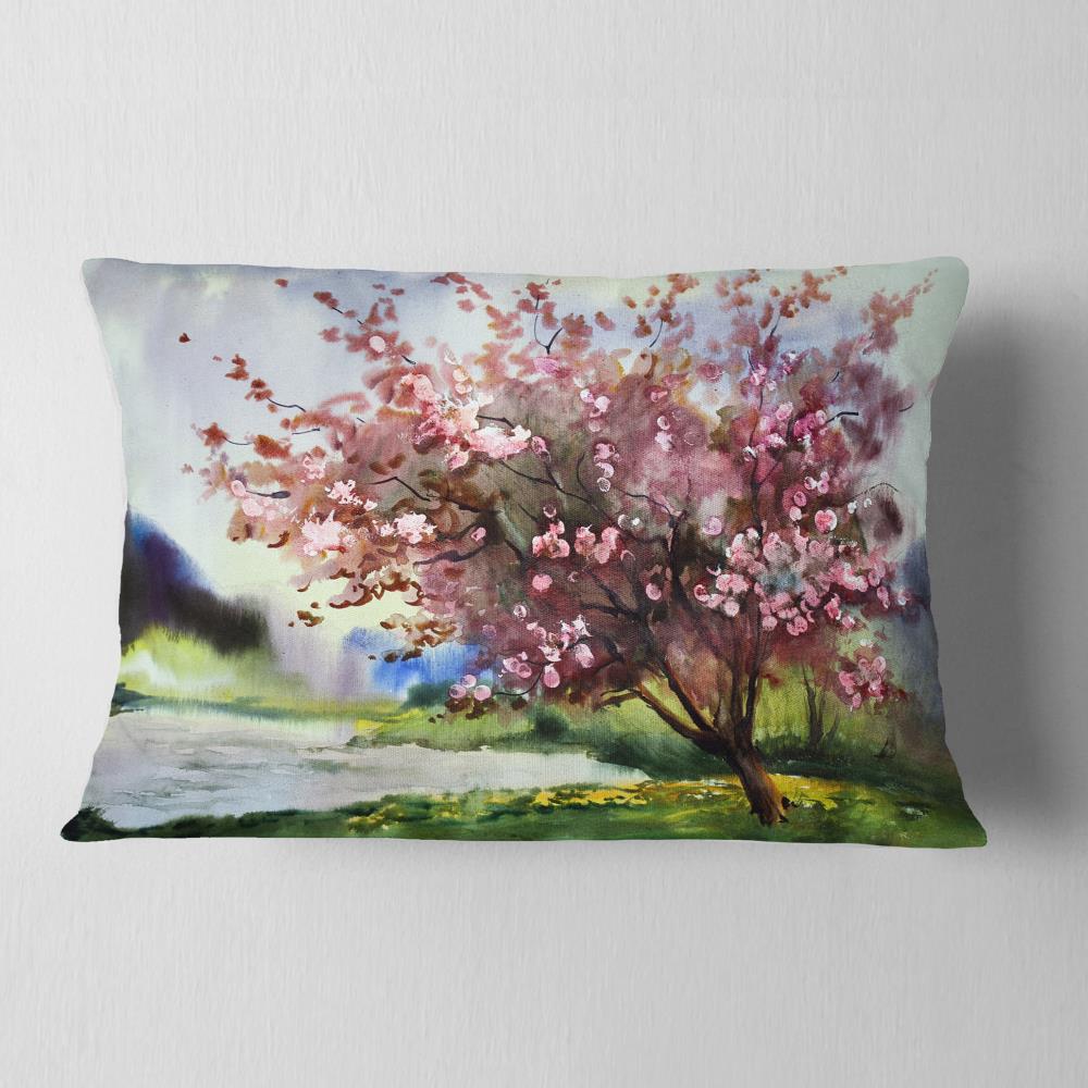 Designart CU6120-12-20 12-in x 20-in Pink Indoor Decorative Pillow