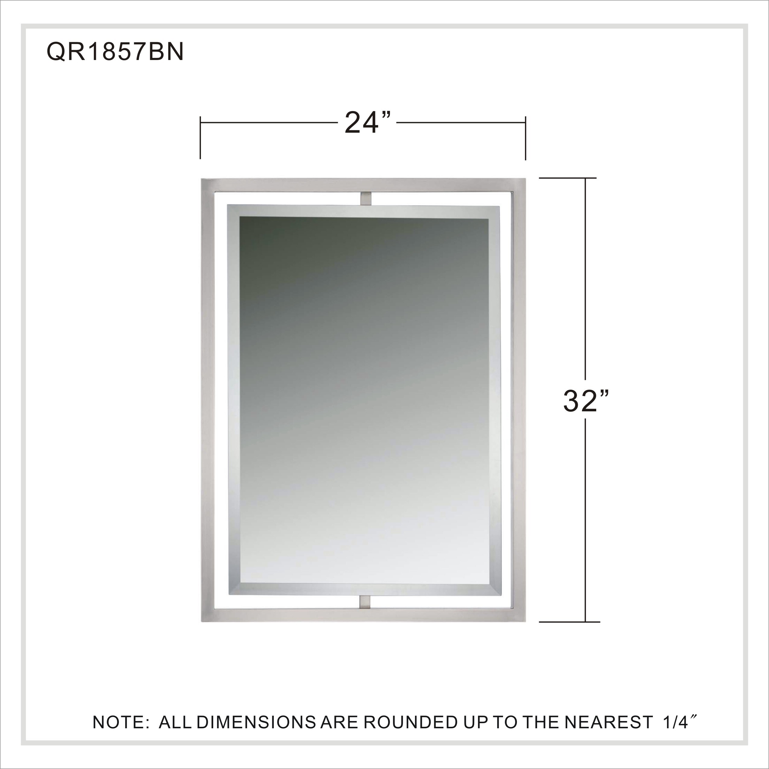 allen + roth 30-in W x 36-in H Silver Leaf Beveled Wall Mirror at