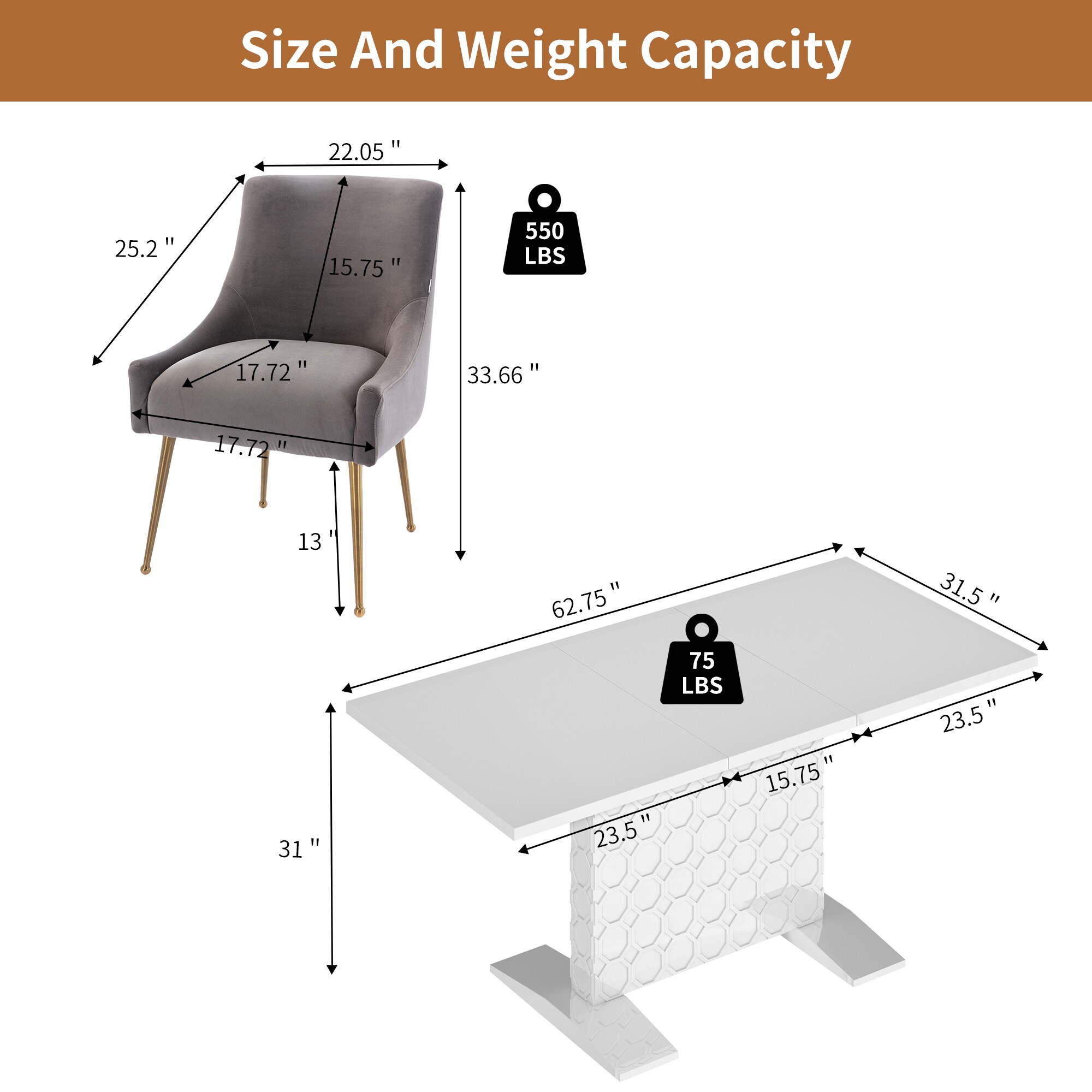 Clihome CL-ST1WH700GY Dining-Sets - View #8