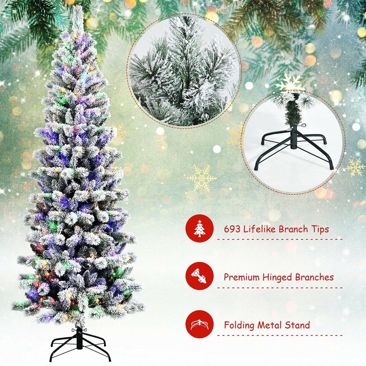 Forclover HYFL-US512CM Artificial-Christmas-Trees - View #4