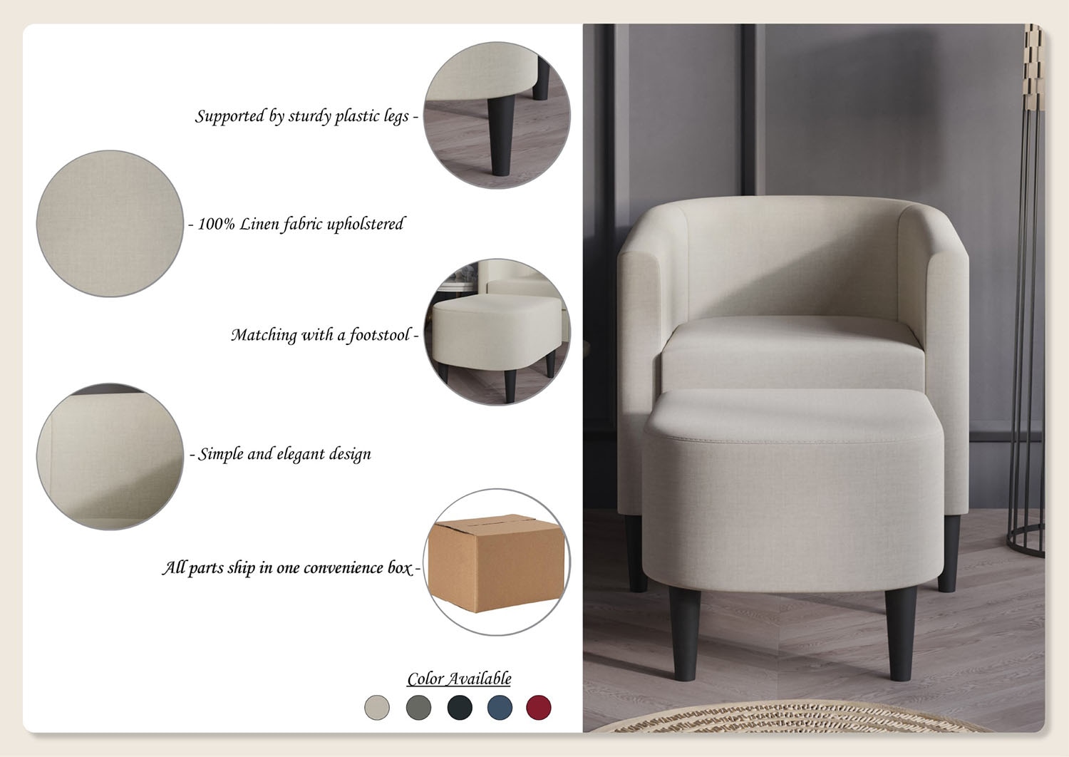 ChaletPosh C130AC-RD-LN chairs - View #6