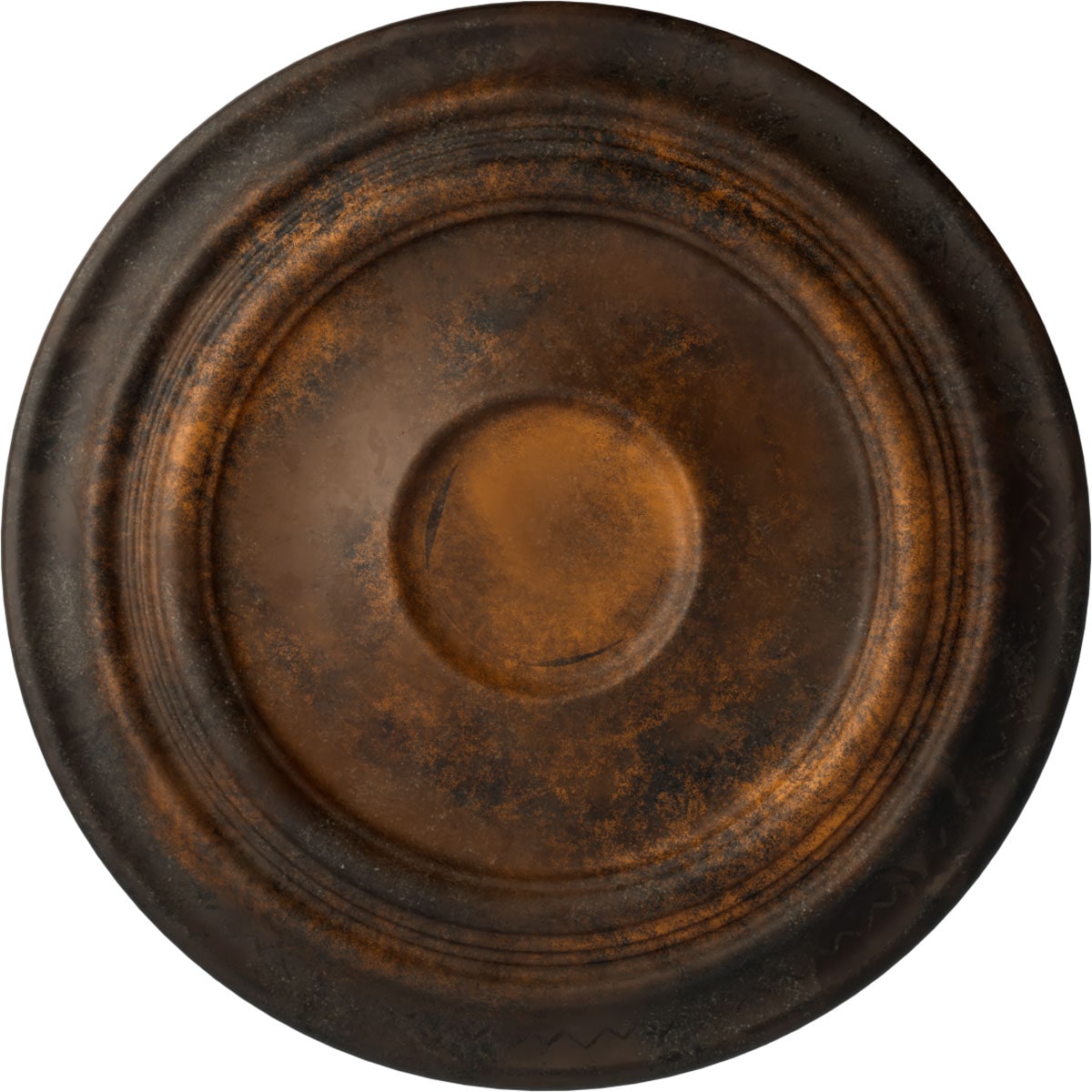 Ekena Millwork CM24TRRUS Traditional 24.375-in W x 24.375-in L Painted Rust Polyurethane Whole Ceiling Medallion