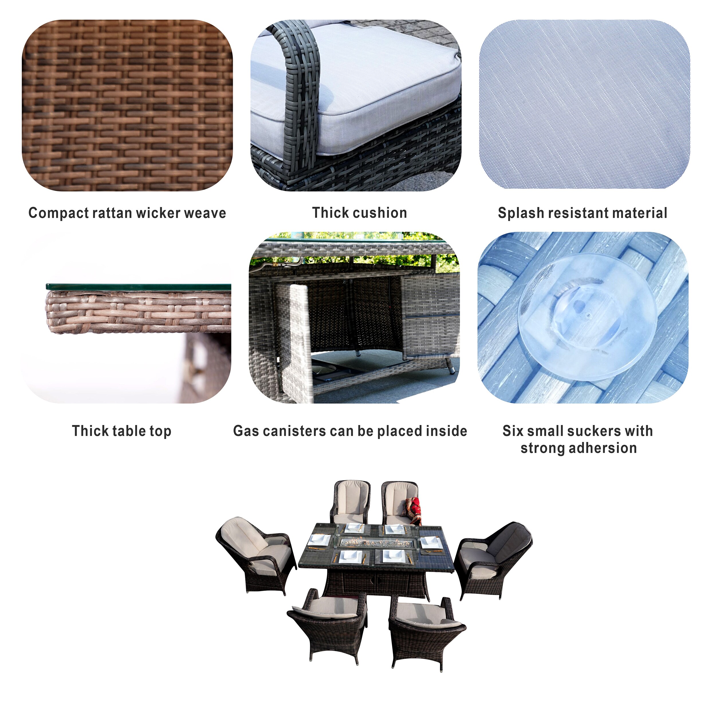 Moda Furnishings CMAG-1106-R Patio-Dining-Sets - View #9