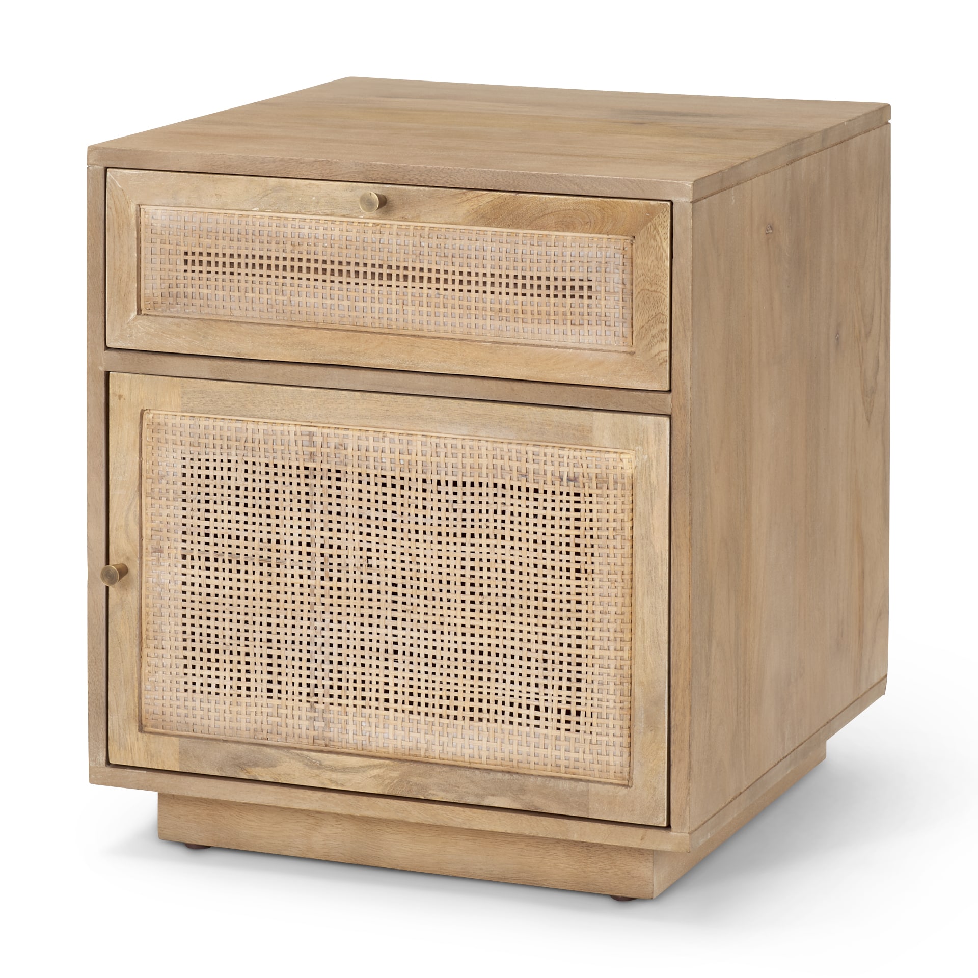 Mercana 69935 19-in W x 21-in H Brown Wood Rectangular Farmhouse End Table with Storage