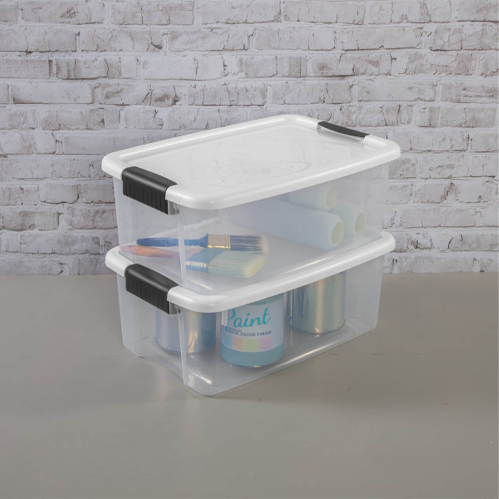 Sterilite Latch & Carry 18 Gallon Plastic Stacking Storage Tote w/ Lid, 18  Pack, 1 Piece - Kroger