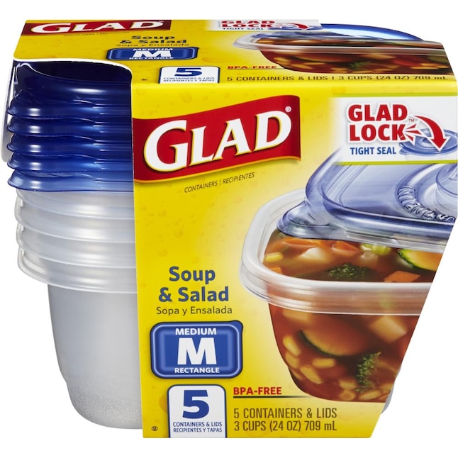 .com: Glad Holiday Food Storage Containers, Large Rectangle