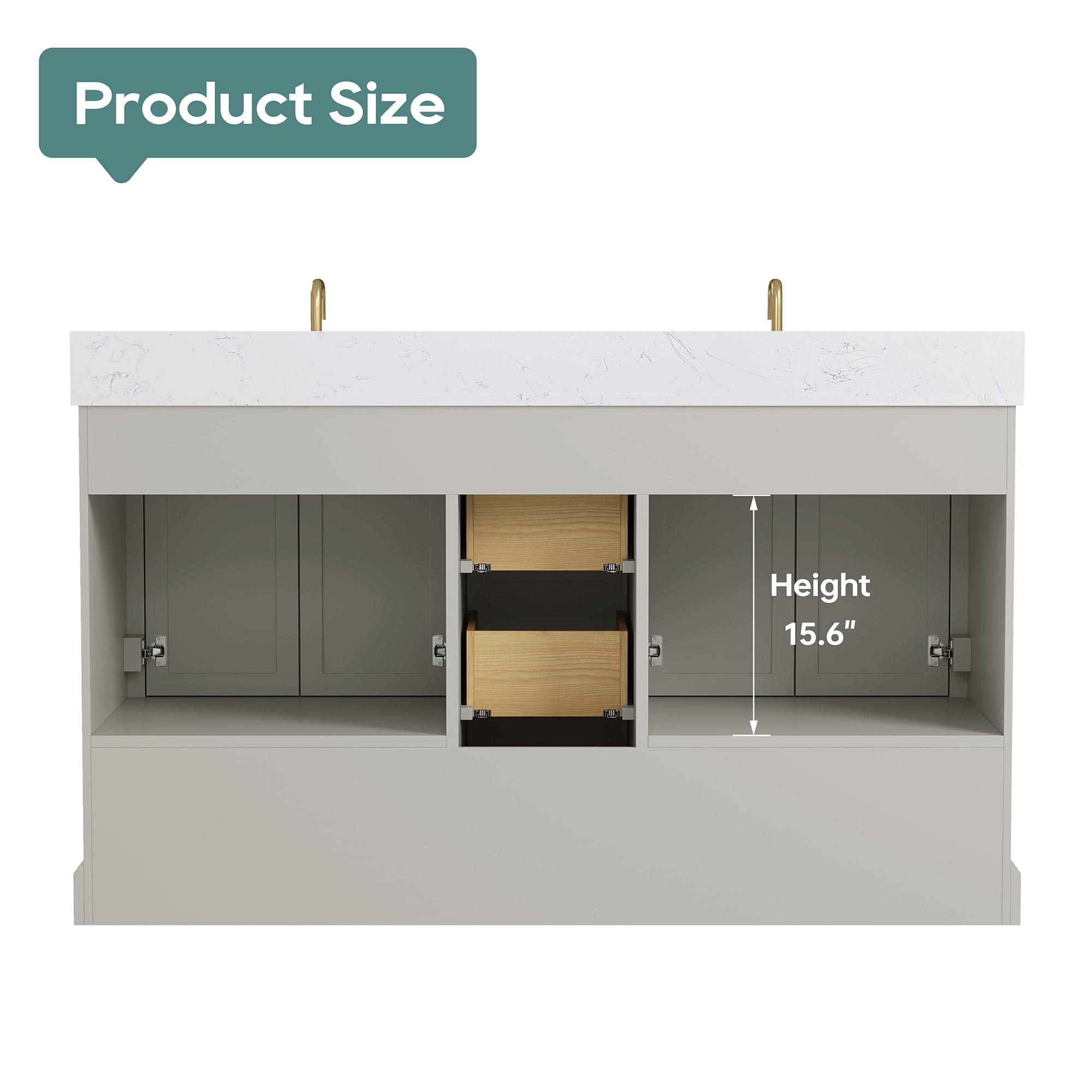 DELUXE LIVING V24028-60FG Bath-Vanity-Combo - View #8