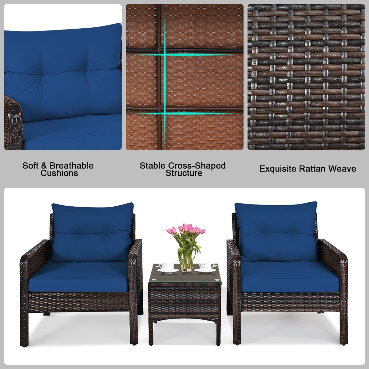 Forclover HYFC-639NY Patio-Conversation-Sets - View #5