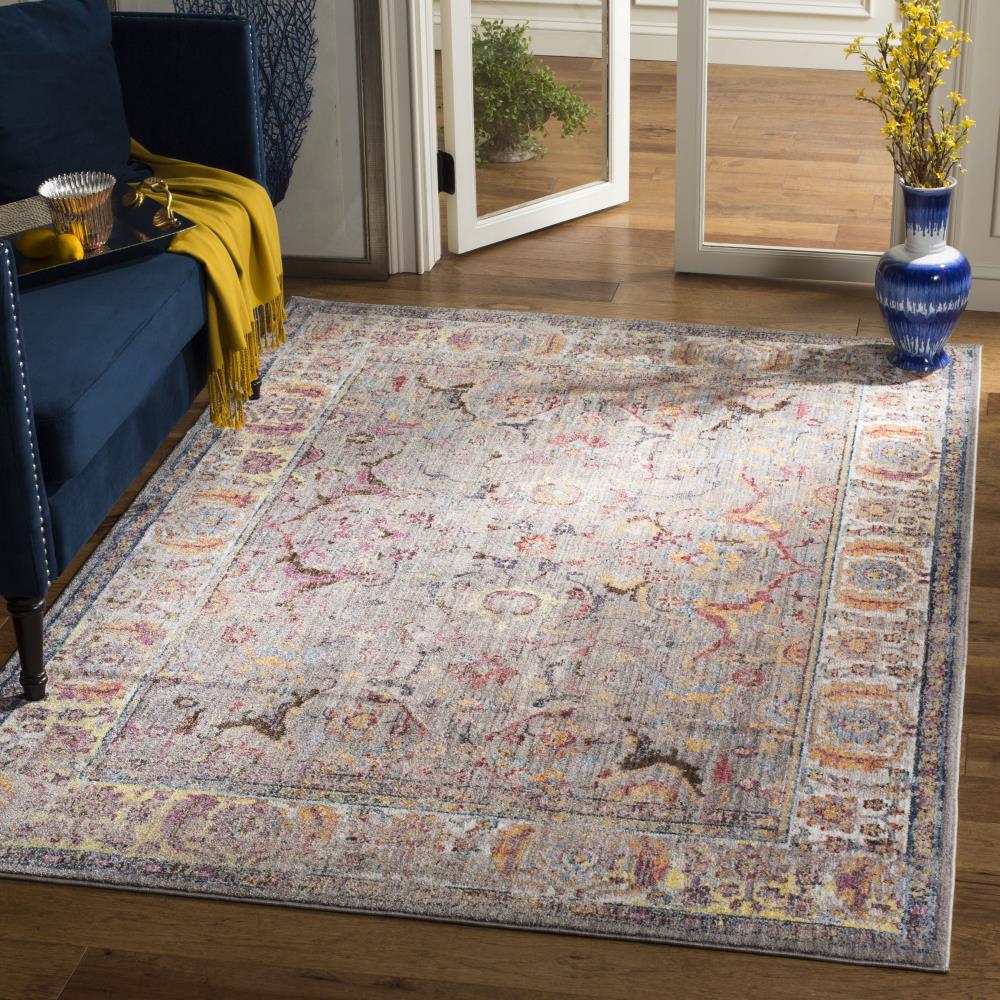 Elysian Gray Hand-Knotted Round Wool Blend Area Rug
