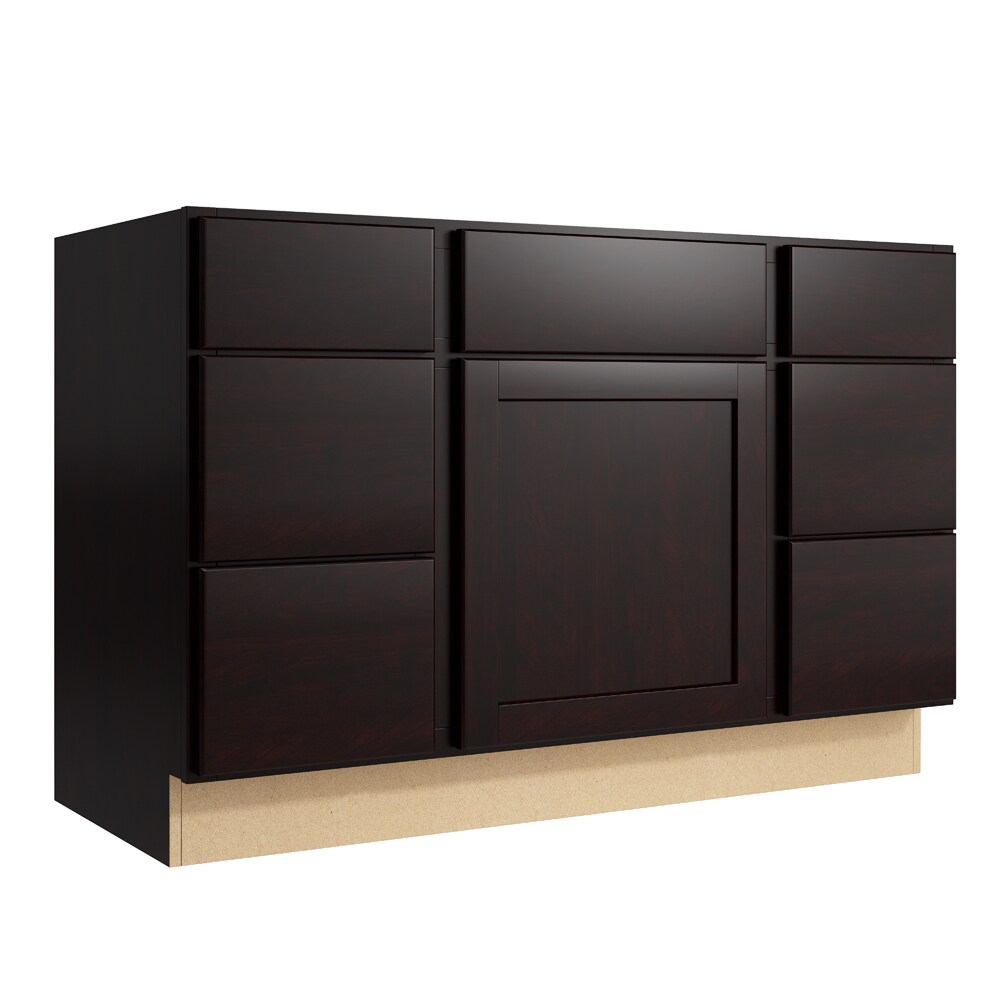 KraftMaid Momentum Paxton 48-in Kona Bathroom Vanity Cabinet at Lowes.com