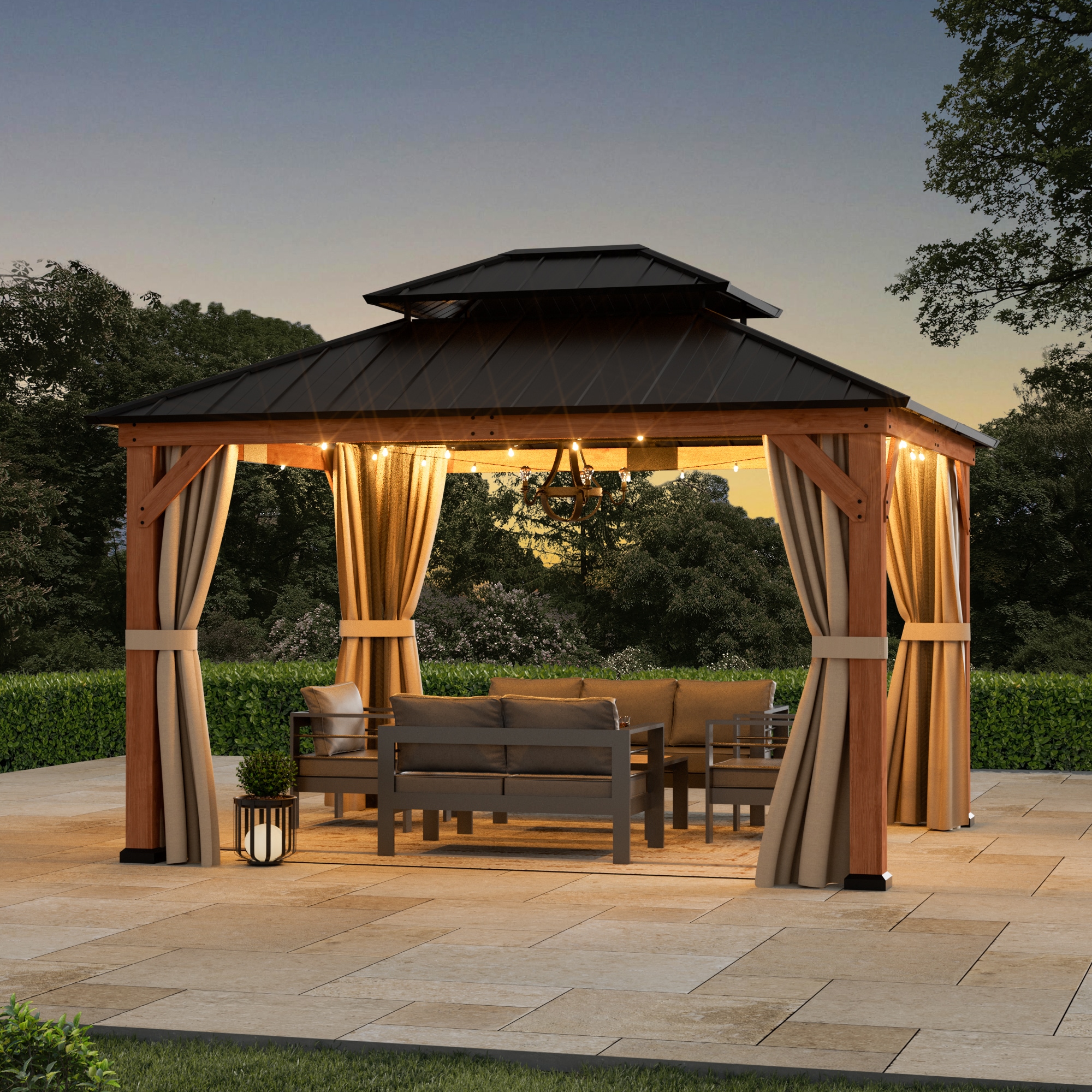 ELEVATE OUTDOORS IG10600013-1113MP Wood-Resin-Gazebos - View #2