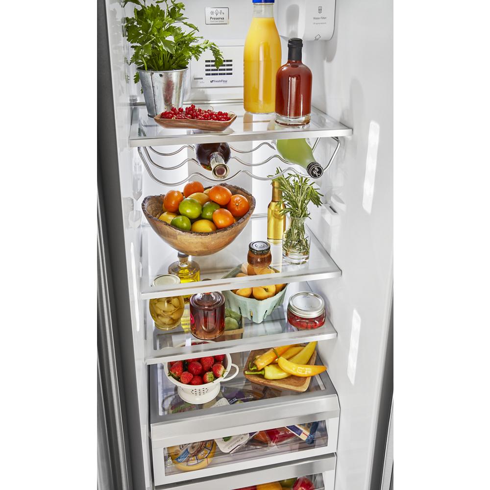 KitchenAid 19.8-cu ft Counter-depth Side-by-Side Refrigerator with Ice ...