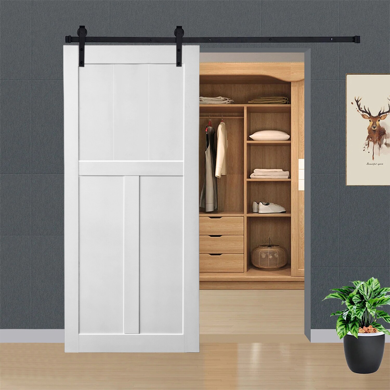 SINOFURN SYB590066WT Barn-Doors - View #2