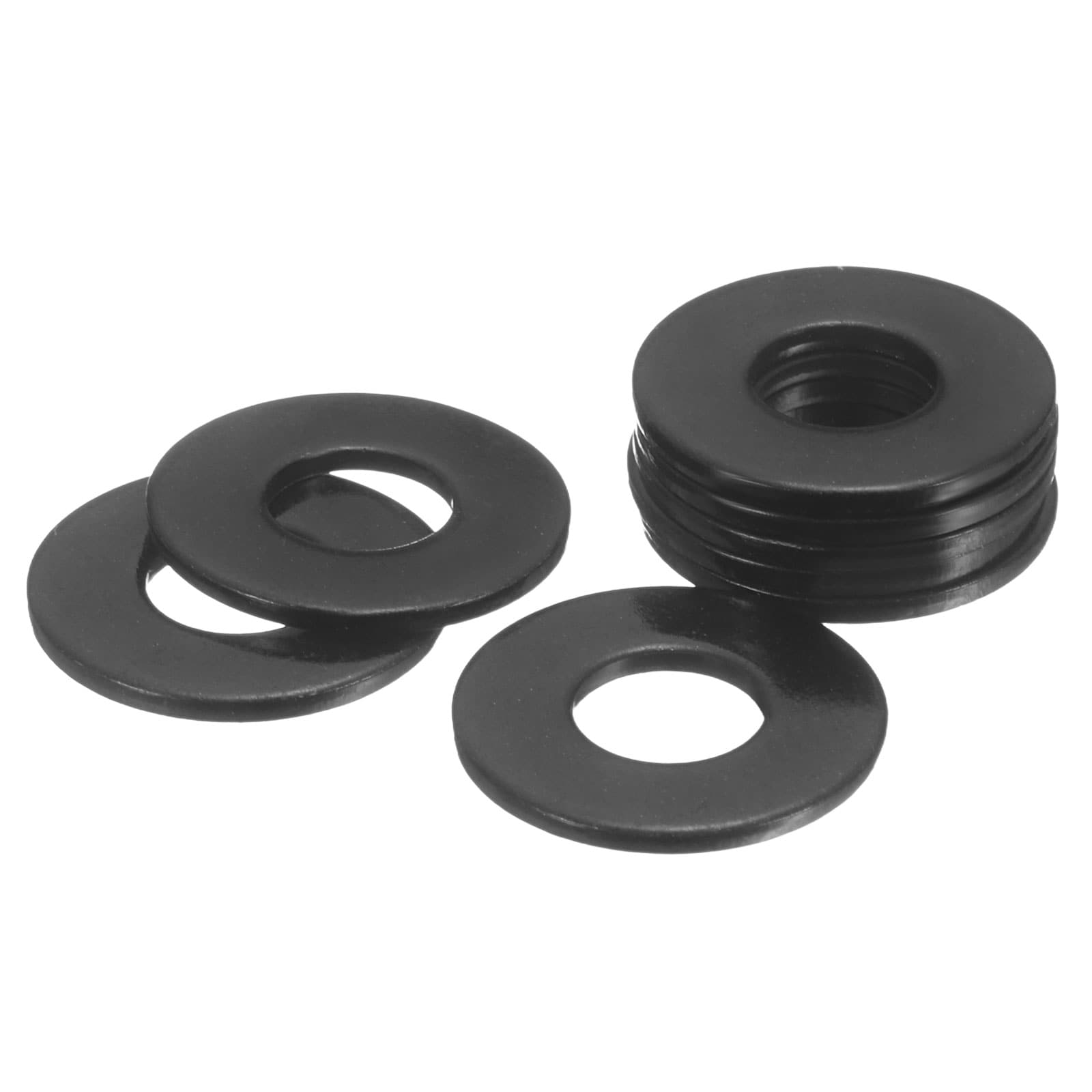 Unique Bargains 25pcs M8 304 Stainless Steel Flat Washers ID 8mm OD 20mm Thickness 1mm Round Metal Washers for Screws Bolts Outdoor Construction Black