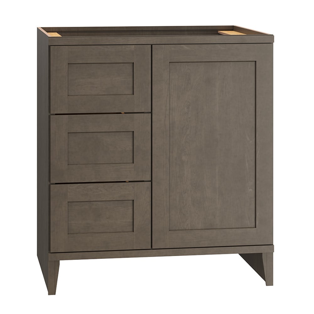 Diamond Express 329 3VSD303421L Jamestown 30-in Colt Brown Bathroom Vanity Base Cabinet without Top