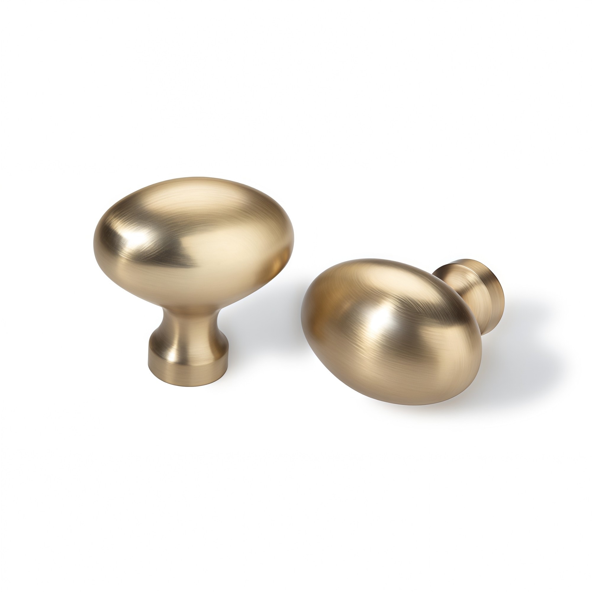 Numhew 1.32in Dia 0.9in W 1.37in H 10-Pack Oval Single Hole Champagne Bronze Cabinet Knob