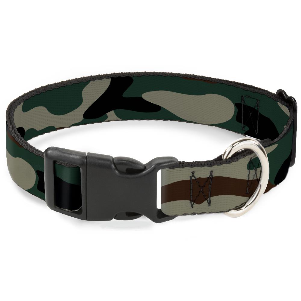 Buckle-Down CPC-W38189-L Camo Olive3 Black Dog Collar, Medium