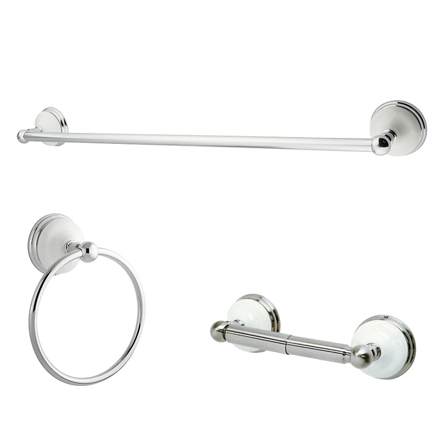 Kingston Brass 3-Piece Victorian Polished Brass Decorative Bathroom Hardware Set Kingston Brass 3-Piece Victorian Polished Brass Decorative Bathroom Hardware Set