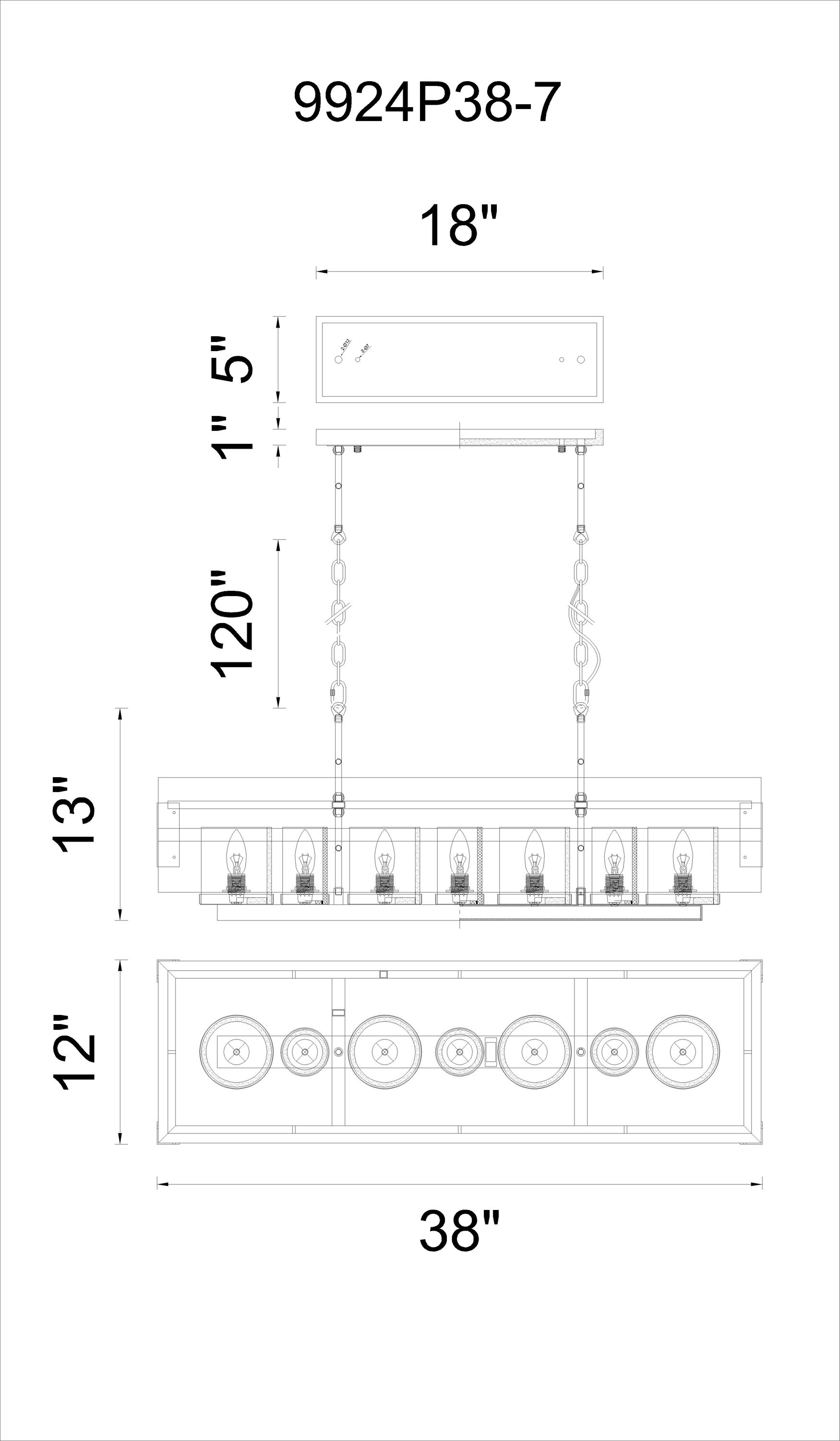 CWI Lighting 9924P38-7-S-101 b090015 - View #2
